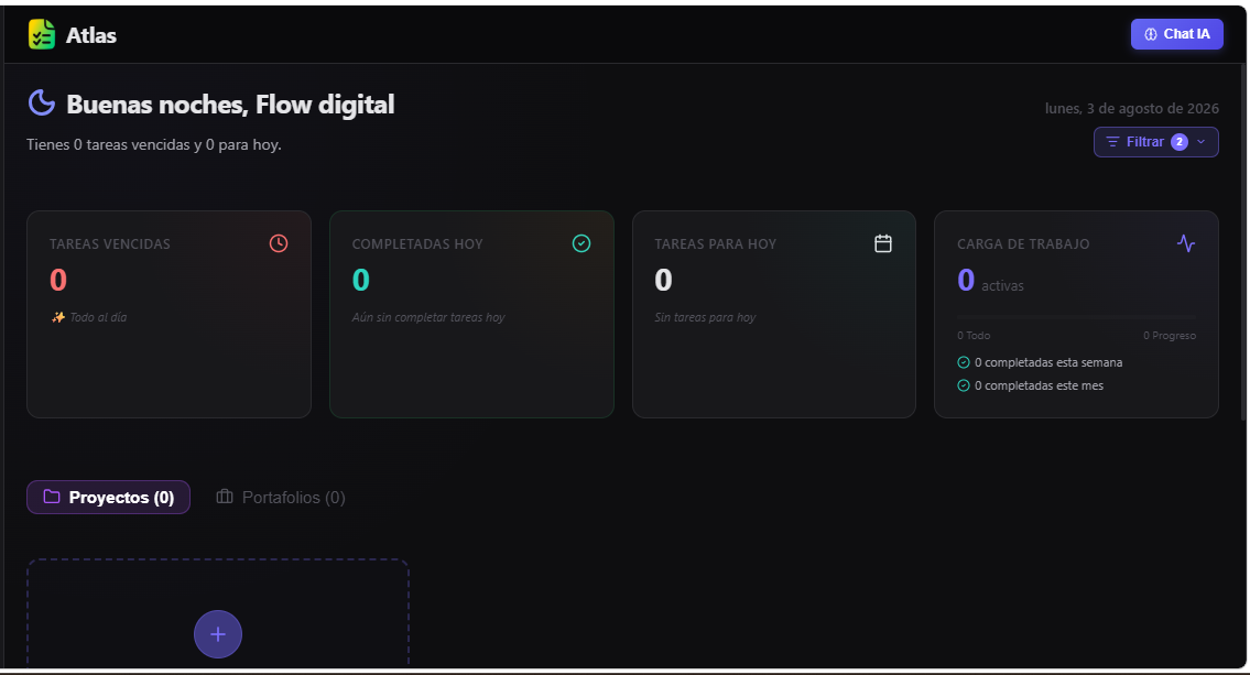 Dashboard de Onix Atlas